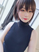 Coser小姐姐 白银81 NO.004 黑色包臀裙