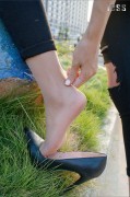 [IESS异思趣向] 2016.10.19 丝足便当018： 阳光下的越薄肉丝玩赏 SASA莎莎