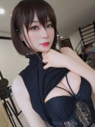 Coser小姐姐 白银81 NO.004 黑色包臀裙