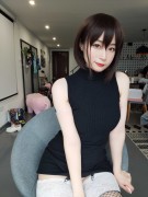 Coser小姐姐 白银81 NO.004 黑色包臀裙
