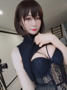 Coser小姐姐 白银81 NO.004 黑色包臀裙