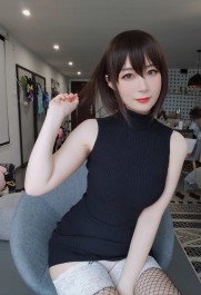 Coser小姐姐 白银81 NO.004 黑色包臀裙 referrerpolicy=